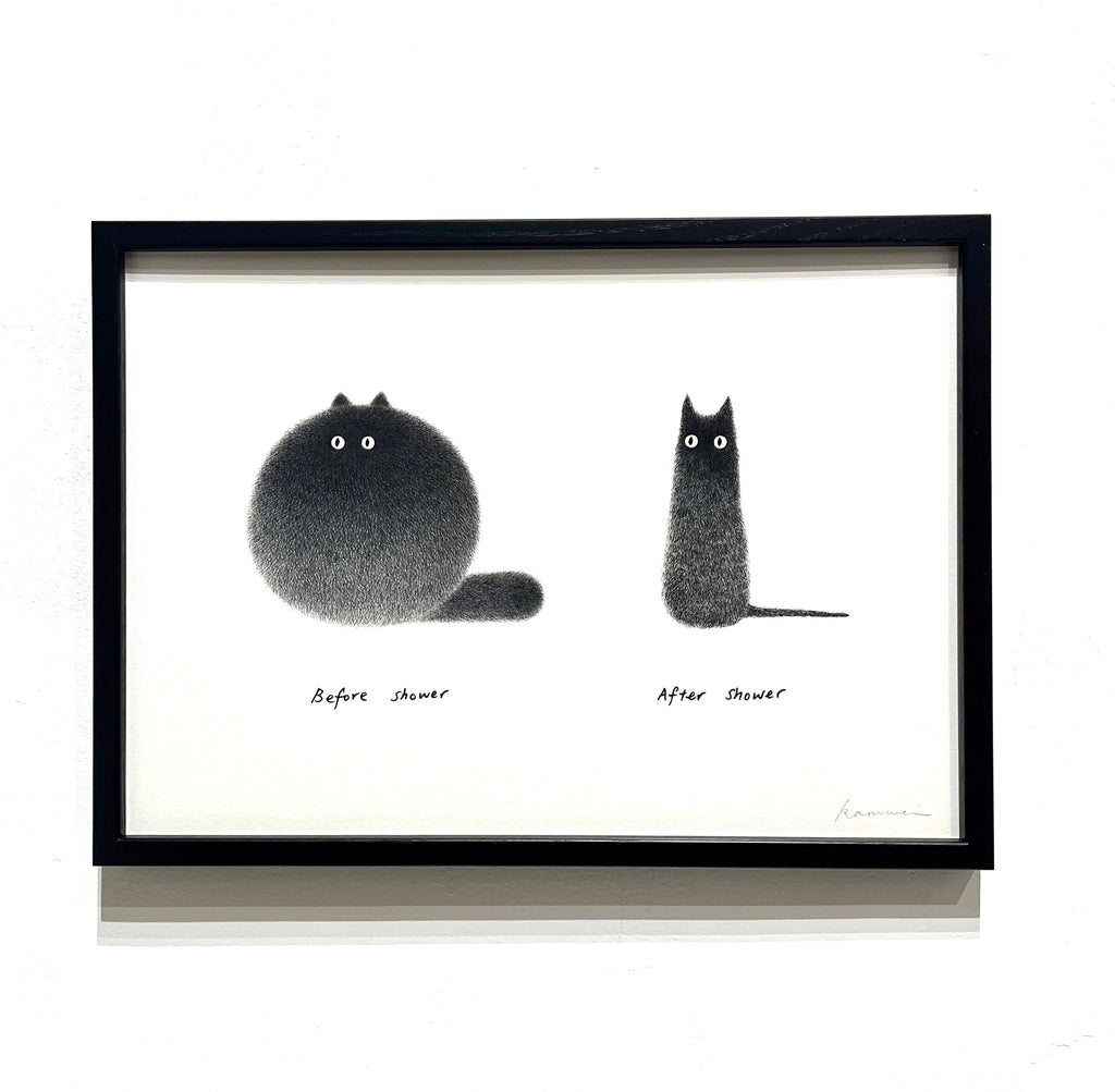 Kitty No.3 Before shower / After shower – A3 Open Edition Print