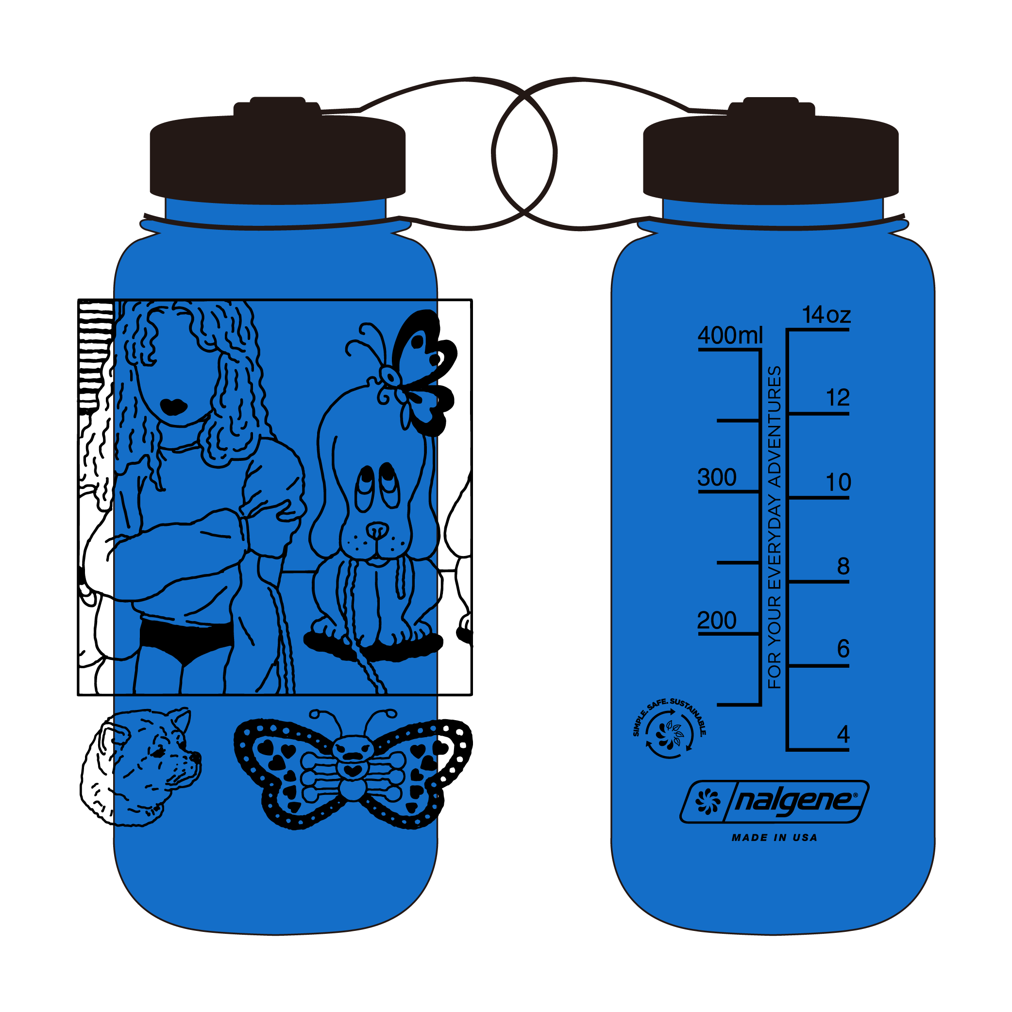 AUTO MOAI nalgene bottle 0.5L