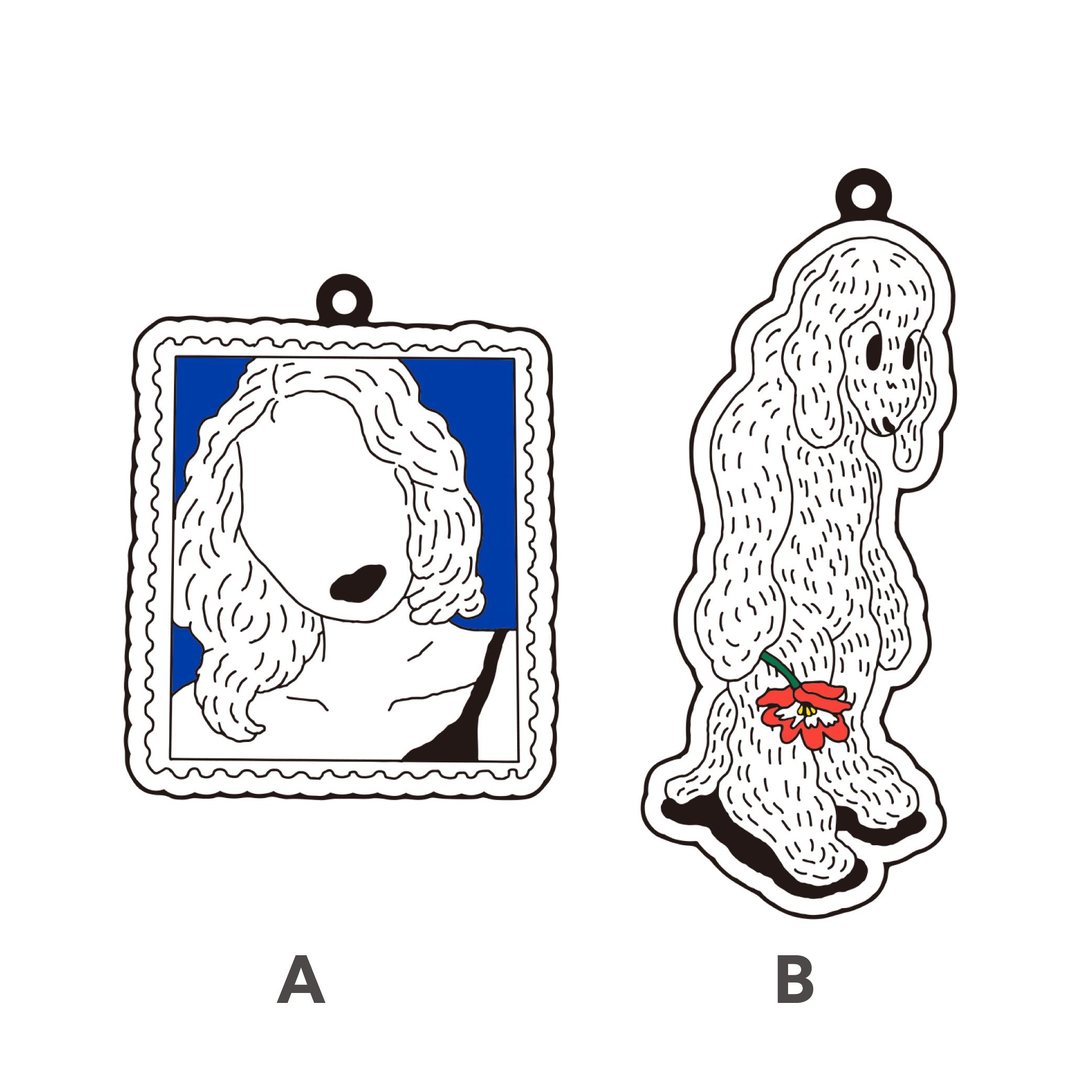 AUTO MOAI Rubber Keychain