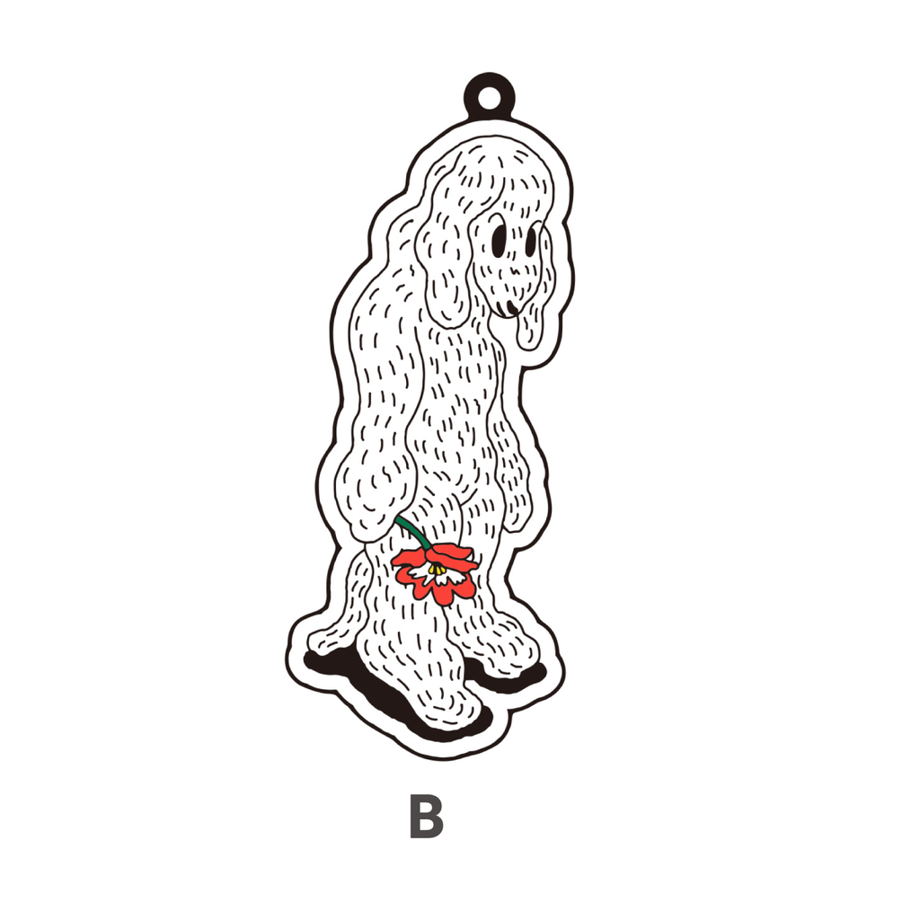 AUTO MOAI Rubber Keychain