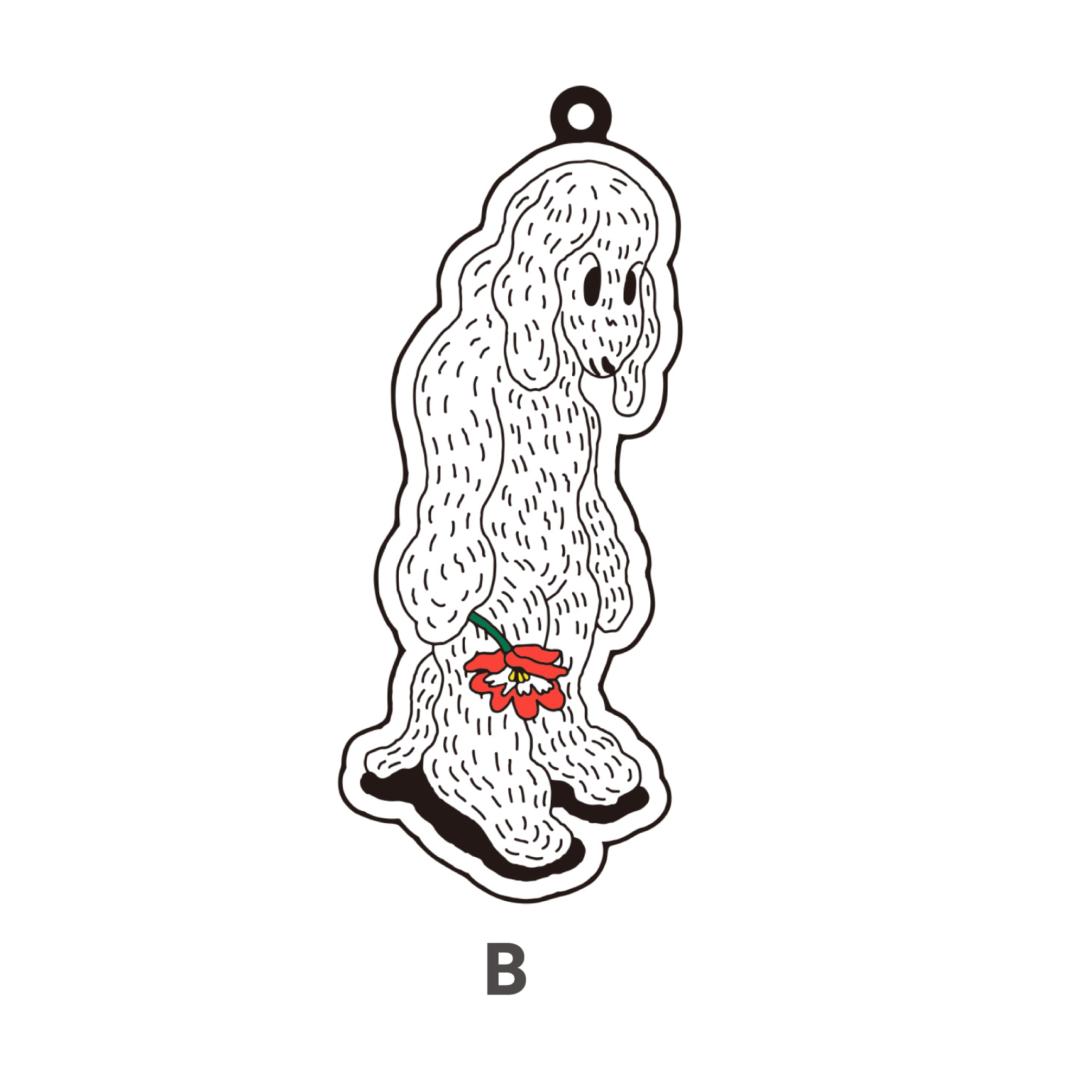 AUTO MOAI Rubber Keychain