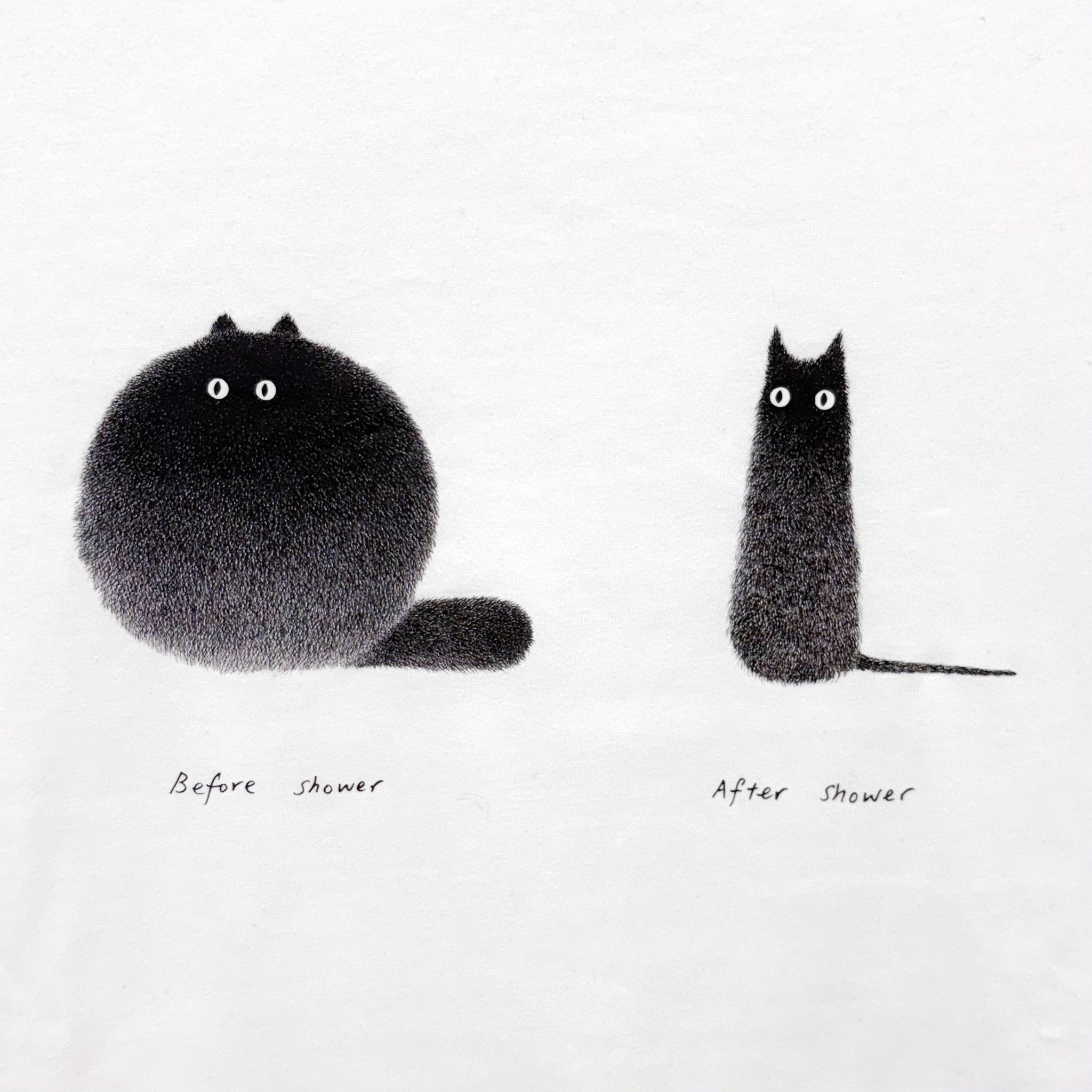 カムウェイ・フォン　Tシャツ / Kitty No. 3 - Before shower / After shower