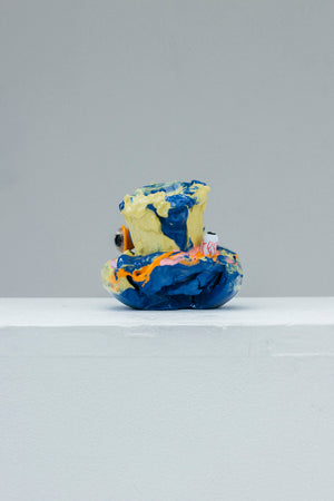 21.Blue&Yellow bomber vase