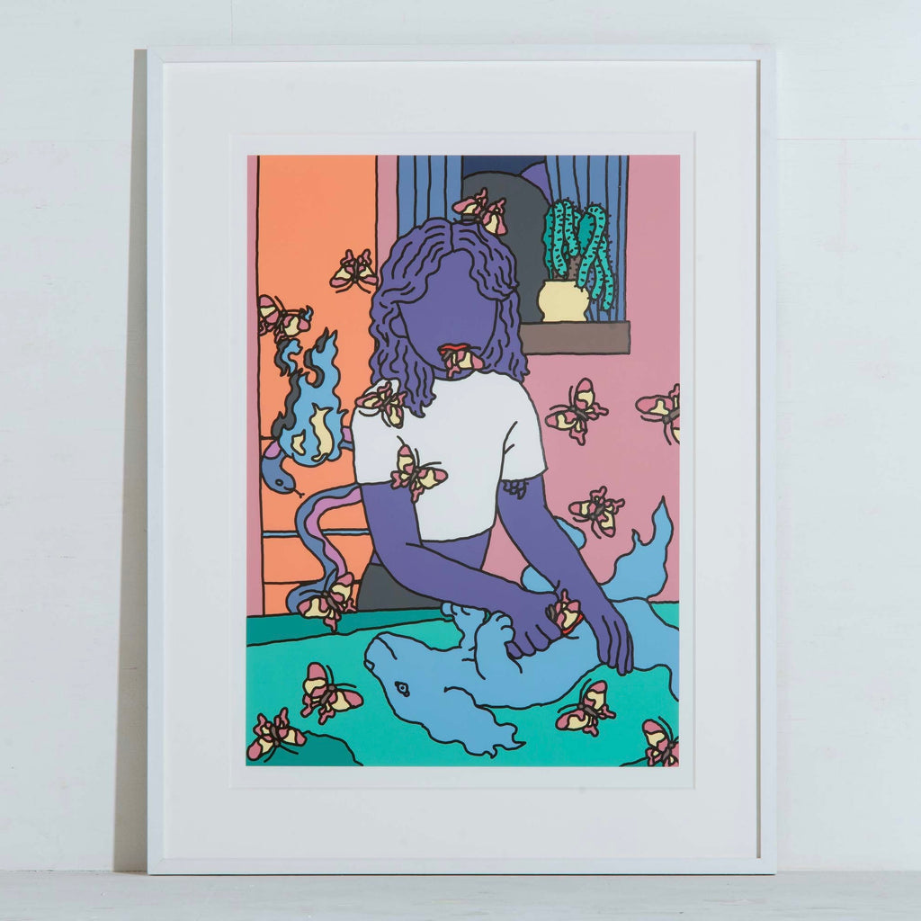 AUTO MOAI Silk screen print