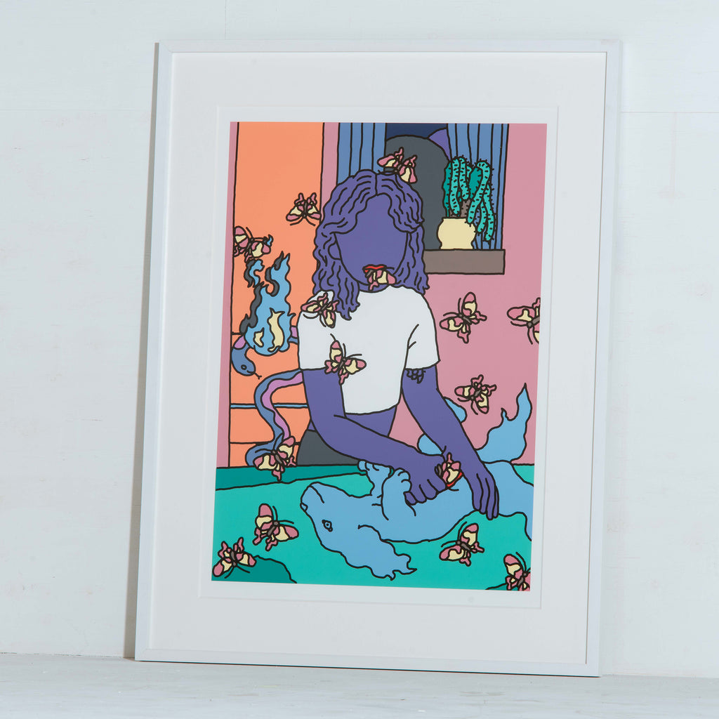 AUTO MOAI Silk screen print